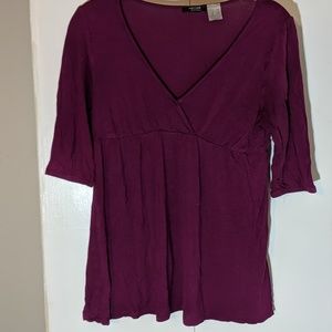 Empire waist v-neck tee